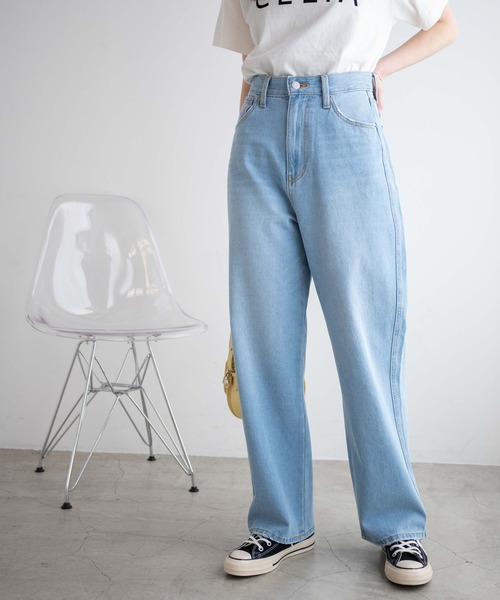 WEGO（ウィゴー）の「WEGO/【マルチサイズ】ハイウエストルーズストレートデニムパンツ（デニムパンツ・レディース・ライトインディゴブルー/インディゴブルー・X-SMALL/SMALL/MEDIUM/LARGE）」の10枚目の写真