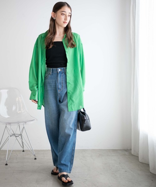 WEGO（ウィゴー）の「WEGO/【マルチサイズ】ハイウエストルーズストレートデニムパンツ（デニムパンツ・レディース・ライトインディゴブルー/インディゴブルー・X-SMALL/SMALL/MEDIUM/LARGE）」の8枚目の写真