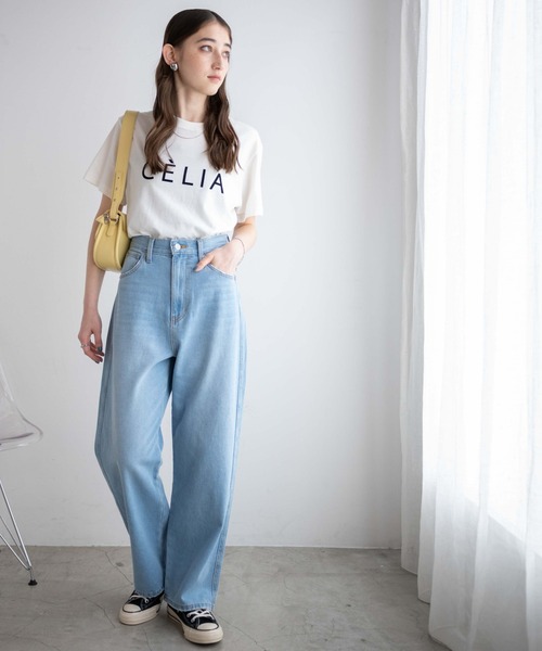 WEGO（ウィゴー）の「WEGO/【マルチサイズ】ハイウエストルーズストレートデニムパンツ（デニムパンツ・レディース・ライトインディゴブルー/インディゴブルー・X-SMALL/SMALL/MEDIUM/LARGE）」の7枚目の写真