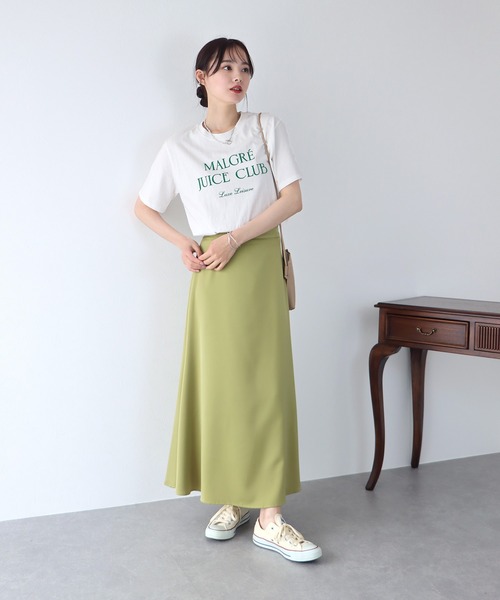 BLUEEAST(ブルーイースト)の「MALGRE JUICE CLUBプリントTシャツ(Tシャツ/カットソー・レディース・ネイビー/グレー/オフホワイト/グリーン・MEDIUM)」の11枚目の写真