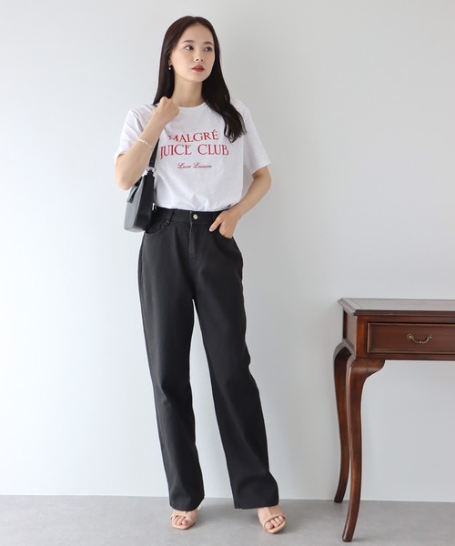 BLUEEAST(ブルーイースト)の「MALGRE JUICE CLUBプリントTシャツ(Tシャツ/カットソー・レディース・ネイビー/グレー/オフホワイト/グリーン・MEDIUM)」の17枚目の写真