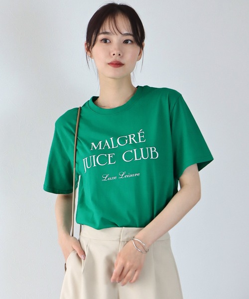 BLUEEAST(ブルーイースト)の「MALGRE JUICE CLUBプリントTシャツ(Tシャツ/カットソー・レディース・ネイビー/グレー/オフホワイト/グリーン・MEDIUM)」の19枚目の写真