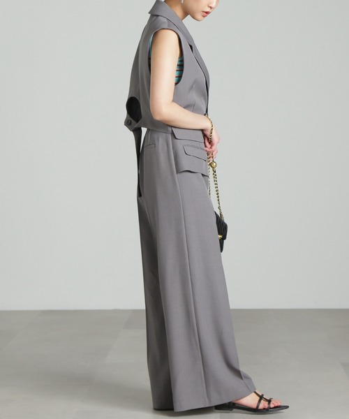 FREE'S MART（フリーズマート）の「【WEB限定】《コレクション》 バックオープンテーラードベスト（テーラードジャケット・レディース・グレー・FREE）」の10枚目の写真