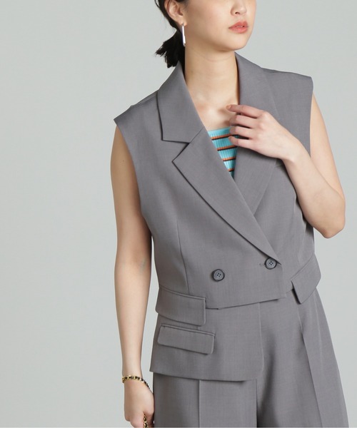 FREE'S MART（フリーズマート）の「【WEB限定】《コレクション》 バックオープンテーラードベスト（テーラードジャケット・レディース・グレー・FREE）」の12枚目の写真