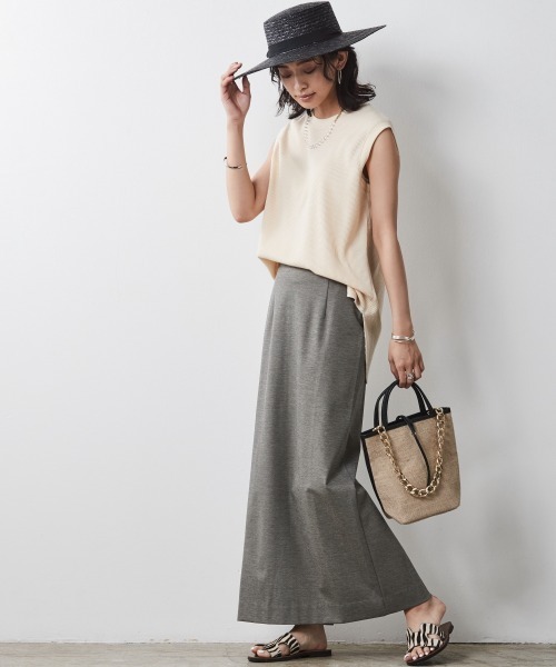 CHIC STYLE(シックスタイル)の「<大きいサイズ>ワッフルタンクトップ シックスタイル(タンクトップ・レディース・アイボリー/ブラック/モカ・L/3L/LL/5L/4L)」の22枚目の写真