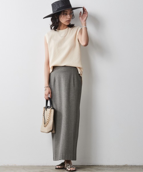 CHIC STYLE(シックスタイル)の「<大きいサイズ>ワッフルタンクトップ シックスタイル(タンクトップ・レディース・アイボリー/ブラック/モカ・L/3L/LL/5L/4L)」の4枚目の写真