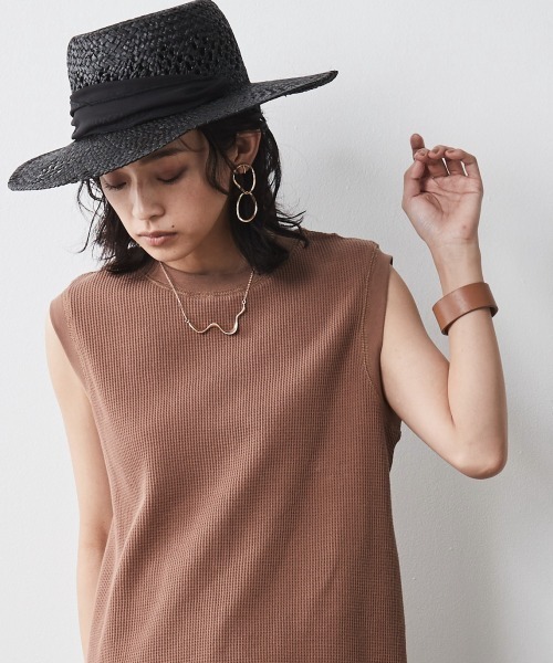 CHIC STYLE(シックスタイル)の「<大きいサイズ>ワッフルタンクトップ シックスタイル(タンクトップ・レディース・アイボリー/ブラック/モカ・L/3L/LL/5L/4L)」の15枚目の写真