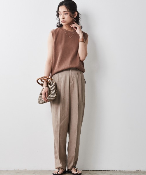 CHIC STYLE(シックスタイル)の「<大きいサイズ>ワッフルタンクトップ シックスタイル(タンクトップ・レディース・アイボリー/ブラック/モカ・L/3L/LL/5L/4L)」の21枚目の写真