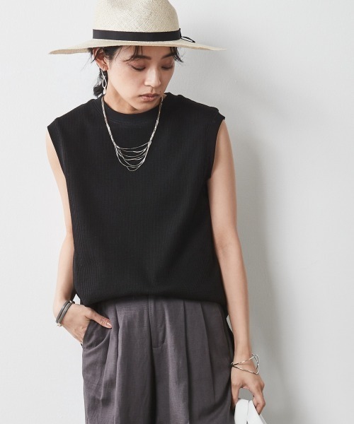 CHIC STYLE(シックスタイル)の「<大きいサイズ>ワッフルタンクトップ シックスタイル(タンクトップ・レディース・アイボリー/ブラック/モカ・L/3L/LL/5L/4L)」の17枚目の写真