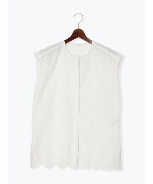 Te chichi（テチチ）の「スカラップエンブロイダリーブラウス（シャツ/ブラウス・レディース・グリーン/オフホワイト/ブラック・F）」の22枚目の写真