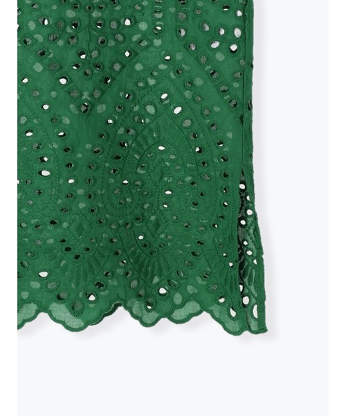 Te chichi（テチチ）の「スカラップエンブロイダリーブラウス（シャツ/ブラウス・レディース・グリーン/オフホワイト/ブラック・F）」の7枚目の写真