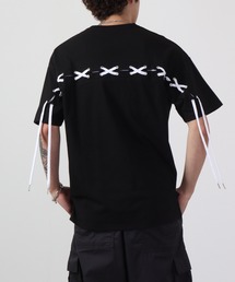 REGIEVO バックレースアップ半袖Tシャツ