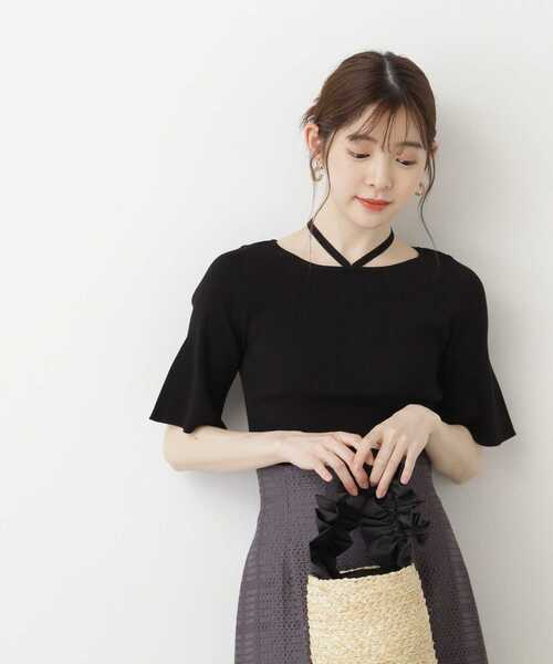 PROPORTION BODY DRESSING（プロポーションボディドレッシング）の「2Wayラリエットニット（ニット/セーター・レディース・パープル/ホワイト系その他/ブラック・MEDIUM/SMALL）」の22枚目の写真