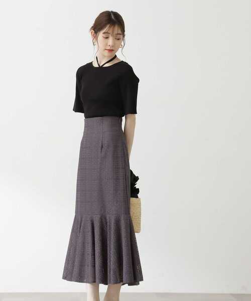 PROPORTION BODY DRESSING（プロポーションボディドレッシング）の「2Wayラリエットニット（ニット/セーター・レディース・パープル/ホワイト系その他/ブラック・MEDIUM/SMALL）」の20枚目の写真