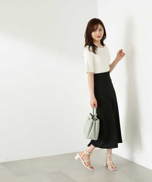 PROPORTION BODY DRESSING（プロポーションボディドレッシング）の「2Wayラリエットニット（ニット/セーター・レディース・パープル/ホワイト系その他/ブラック・MEDIUM/SMALL）」の12枚目の写真