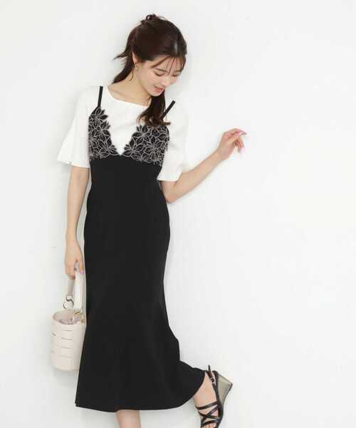 PROPORTION BODY DRESSING（プロポーションボディドレッシング）の「2Wayラリエットニット（ニット/セーター・レディース・パープル/ホワイト系その他/ブラック・MEDIUM/SMALL）」の6枚目の写真