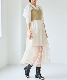 MAJESTIC LEGON | シャツワンピ＆レースキャミワンピSET(ワンピース)