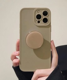 Mayree | FReePLACe/iPhone13/iPhone13Pro/iPhone12/iPhone12Pro/iPhone11/iPhone11Pro/iPhoneSE3  グリップ付きスモーキーカラーiPhoneケース　 X12030(スマホケース/カバー)