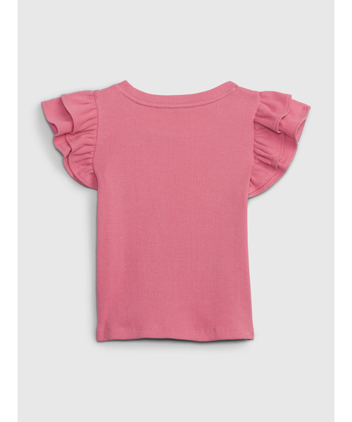 GAP（ギャップ）の「フラッタースリーブTシャツ (幼児)（Tシャツ/カットソー・キッズ・アイボリー/その他/ピンク系その他・18-24M/2 YRS/5 YRS/12-18M/4 YRS/3 YRS）」の5枚目の写真