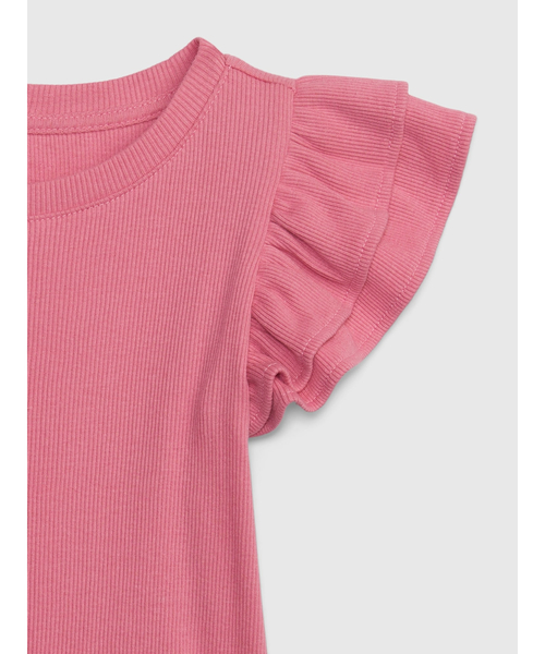 GAP（ギャップ）の「フラッタースリーブTシャツ (幼児)（Tシャツ/カットソー・キッズ・アイボリー/その他/ピンク系その他・18-24M/2 YRS/5 YRS/12-18M/4 YRS/3 YRS）」の4枚目の写真