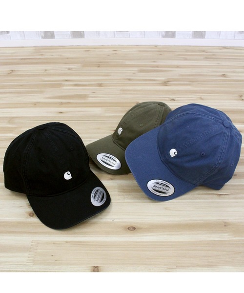 Carhartt（カーハート）の「マディソンロゴキャップ Madison Logo Cap（キャップ・メンズ・ブルー/ブラック/オリーブ/ホワイト系1・ONE SIZE）」の6枚目の写真