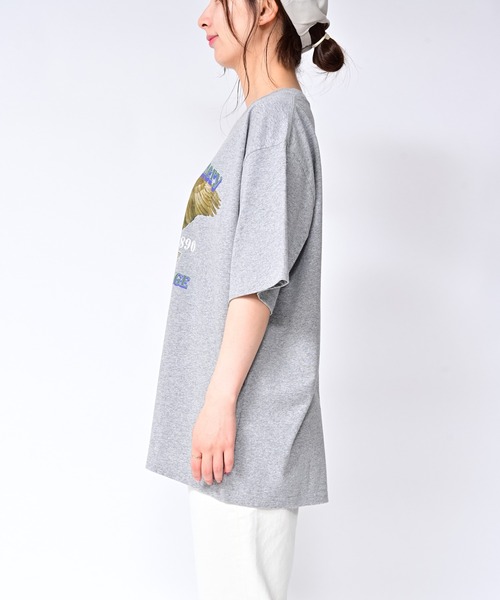 Alite cloth(アリーテクロス)の「BIG カレッジロゴ・プリントTシャツ EAGLE(Tシャツ/カットソー・レディース・ブラック/グレー/ホワイト・M/L/XL/0)」の19枚目の写真