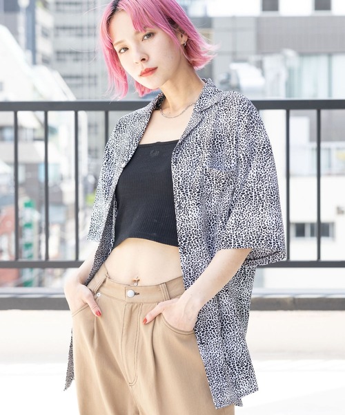 PBLIM(ページボーイリム)の「PBLIM/レオパードシャツ(シャツ/ブラウス・レディース・ネイビー系/ホワイト系その他・FREE)」の2枚目の写真