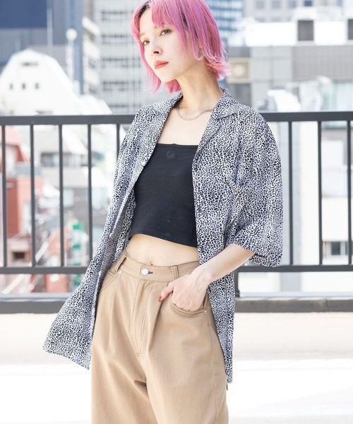 PBLIM(ページボーイリム)の「PBLIM/レオパードシャツ(シャツ/ブラウス・レディース・ネイビー系/ホワイト系その他・FREE)」の3枚目の写真