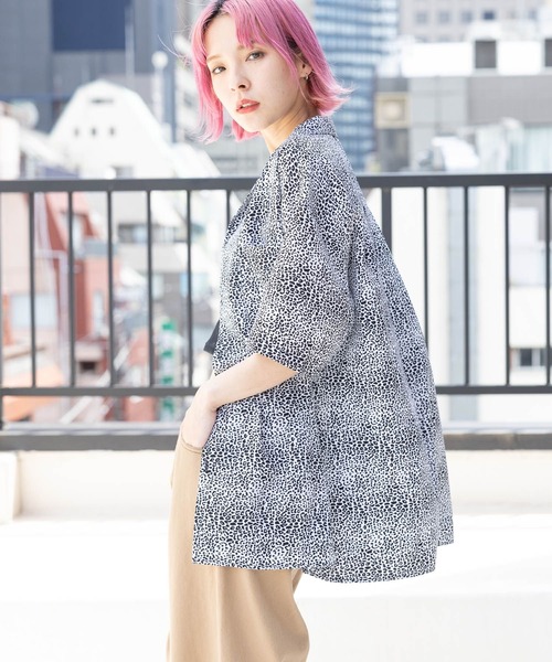 PBLIM(ページボーイリム)の「PBLIM/レオパードシャツ(シャツ/ブラウス・レディース・ネイビー系/ホワイト系その他・FREE)」の5枚目の写真