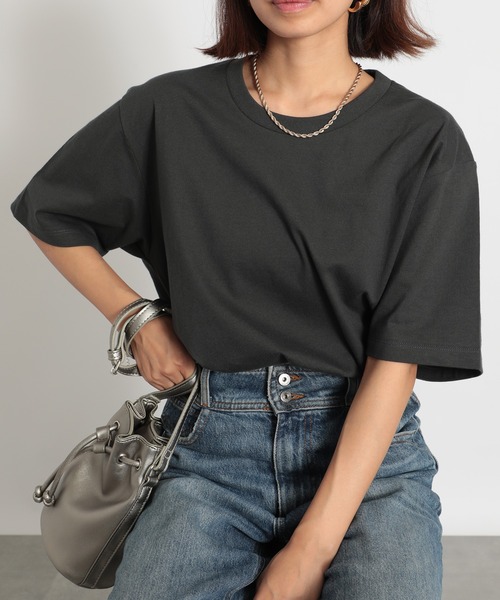 SETUP7(セットアップセブン)の「【SETUP7】大人のヘビーウェイトUSAコットンTee(Tシャツ/カットソー・レディース・ブラック/ホワイト/チャコールグレー・M/L)」の20枚目の写真