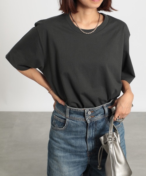 SETUP7(セットアップセブン)の「【SETUP7】大人のヘビーウェイトUSAコットンTee(Tシャツ/カットソー・レディース・ブラック/ホワイト/チャコールグレー・M/L)」の5枚目の写真