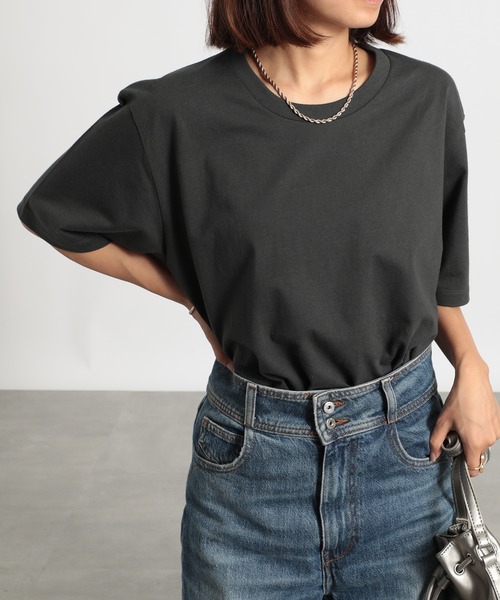 SETUP7(セットアップセブン)の「【SETUP7】大人のヘビーウェイトUSAコットンTee(Tシャツ/カットソー・レディース・ブラック/ホワイト/チャコールグレー・M/L)」の6枚目の写真