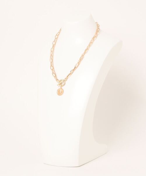 VIBGYOR Women（ヴィブジョー　ウィメン）の「【float】コインチャーム ダブルチェーン マンテルネックレス（ネックレス・レディース・ゴールド/シルバー・FREE）」の3枚目の写真