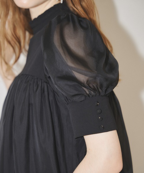 MIRO AMURETTE（ミロアミュレット）の「organdy peplum blouse/オーガンジーペプラムブラウス（シャツ/ブラウス・レディース・ホワイト/ブラック・FREE）」の14枚目の写真