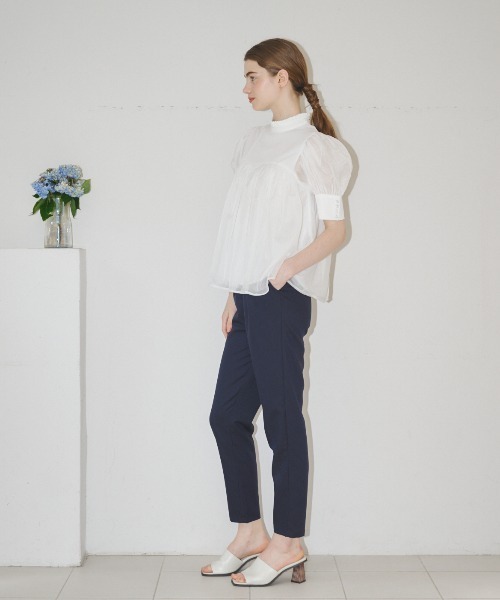 MIRO AMURETTE（ミロアミュレット）の「organdy peplum blouse/オーガンジーペプラムブラウス（シャツ/ブラウス・レディース・ホワイト/ブラック・FREE）」の17枚目の写真