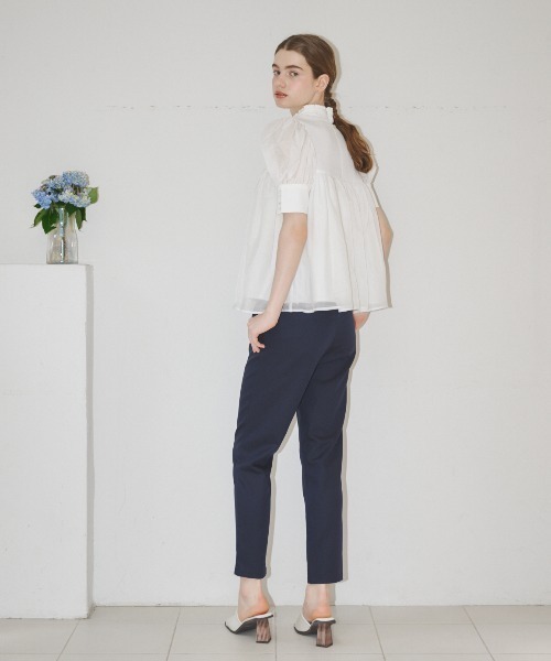 MIRO AMURETTE（ミロアミュレット）の「organdy peplum blouse/オーガンジーペプラムブラウス（シャツ/ブラウス・レディース・ホワイト/ブラック・FREE）」の18枚目の写真