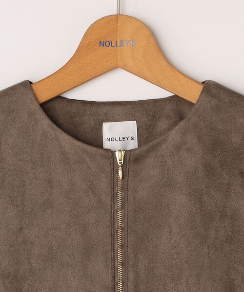 NOLLEY’S(ノーリーズ)の「ウォッシャブルダンボールスエード ジップブルゾン(ブルゾン・レディース・ブラウン/ベージュ・38/36)」の9枚目の写真