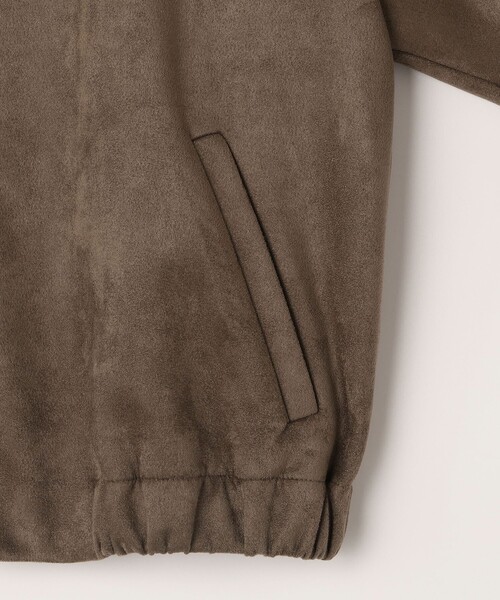 セール】ウォッシャブルダンボールスエード ジップブルゾン（ブルゾン