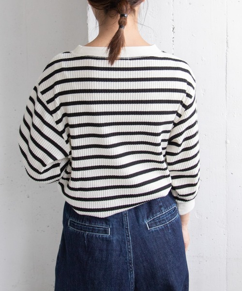 FORK&SPOON（フォークアンドスプーン）の「FORK&SPOON　変形ワッフルギャザースリーブプルオーバー（Tシャツ/カットソー・レディース・アイボリー/ホワイト系その他/ライトグレー・1）」の19枚目の写真