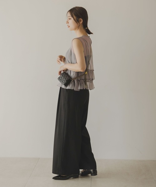 rectangle（レクタングル）の「シアーチュールトップス（シャツ/ブラウス・レディース・グレー/ブラック/アイボリー・FREE）」の15枚目の写真