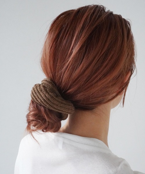 セール】カラバリ豊富 カラー ニット シュシュ（シュシュ