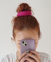 カラバリ豊富 カラー ニット シュシュ