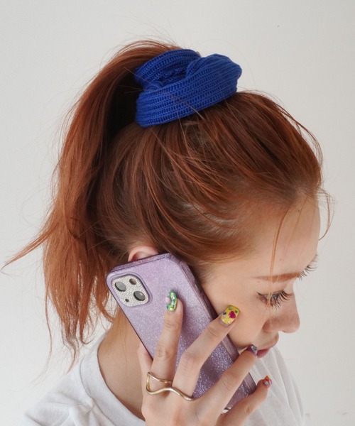【上品なバイカラーが可愛い♡2色】CHANEL シュシュ セール】カラバリ豊富 カラー ニット シュシュ_（シュシュ