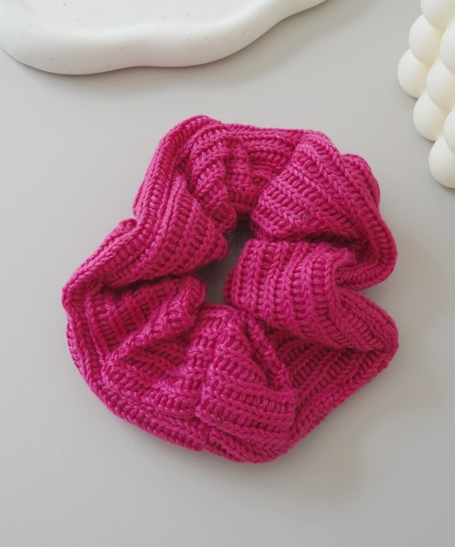 【ジュジュ】 セール】カラバリ豊富 カラー ニット シュシュ（シュシュ）｜Port