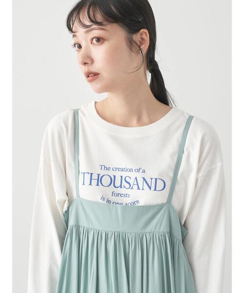 earth music&ecology（アースミュージックアンドエコロジー）の「ティアードキャミワンピース（ワンピース・レディース・ミント/ブラック/キャメル・FREE）」の13枚目の写真