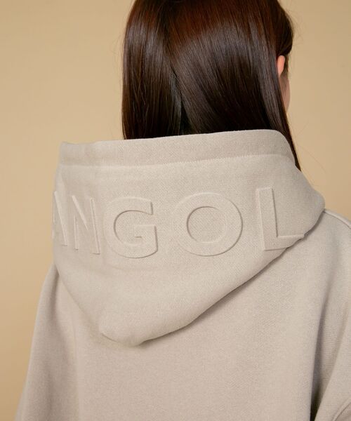 【KANGOL/カンゴール】フェイクレイヤード 袖プリント フードエンボスロゴ ビッグシルエット 裏起毛 フーディー プルオーバーパーカー（パーカー）｜KANGOL（カンゴール）
