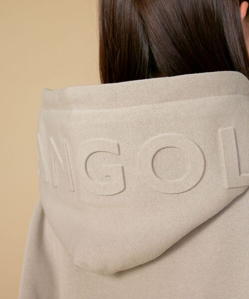 【KANGOL/カンゴール】フェイクレイヤード 袖プリント フードエンボスロゴ ビッグシルエット 裏起毛 フーディー プルオーバーパーカー（パーカー）｜KANGOL（カンゴール）