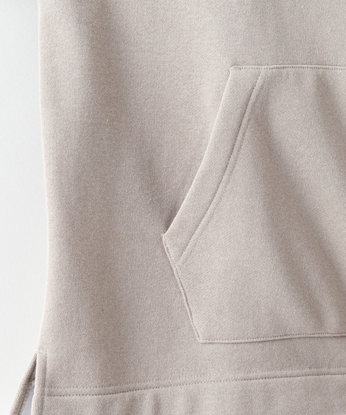 【KANGOL/カンゴール】フェイクレイヤード 袖プリント フードエンボスロゴ ビッグシルエット 裏起毛 フーディー プルオーバーパーカー（パーカー）｜KANGOL（カンゴール）