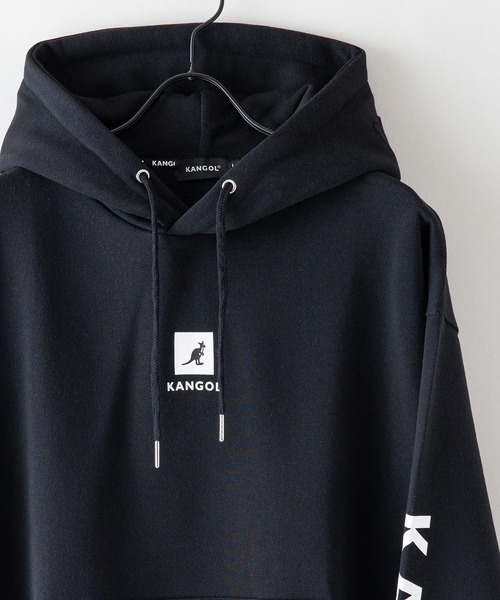 パーカー フーディ M~XL プルオーバー フェイクレイヤード セール】【KANGOL/カンゴール】フェイクレイヤード 袖プリント