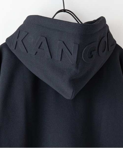 【KANGOL/カンゴール】フェイクレイヤード 袖プリント フードエンボスロゴ ビッグシルエット 裏起毛 フーディー プルオーバーパーカー（パーカー）｜KANGOL（カンゴール）